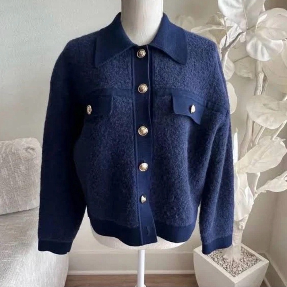 Sandro Navy Blue Women's Cardigan